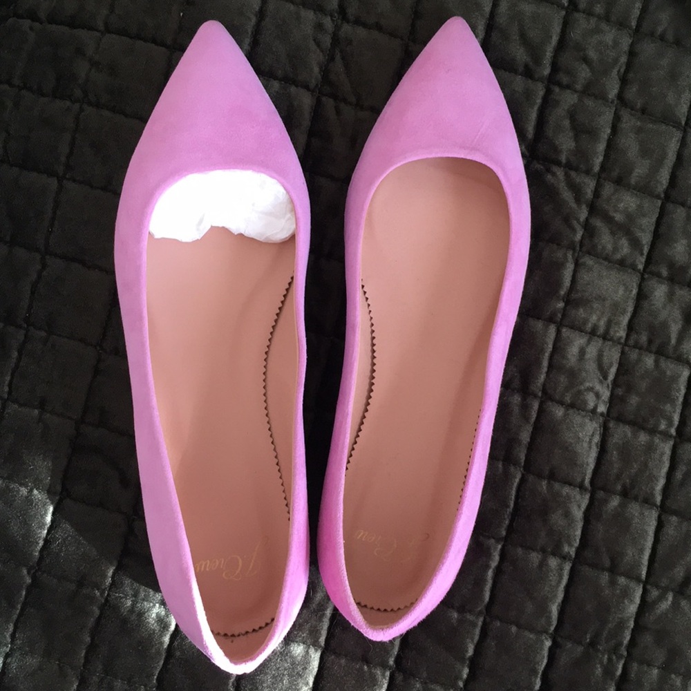 J.Crew pointed toe flats in suede